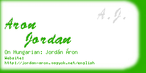 aron jordan business card